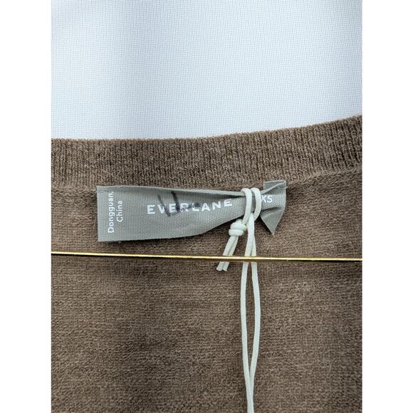 NWT Everlane Alpaca Cropped Cardigan Sweater in Dark Taupe size XS - Picture 4 of 6